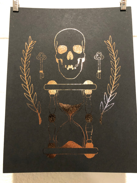Almost Time Distressed Foil Print