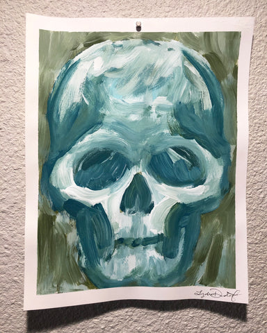 Turning Blue Acrylic Painting