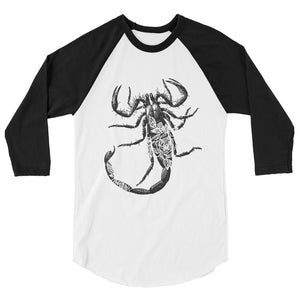 Tattooed Scorpion unisex 3/4 sleeve raglan shirt